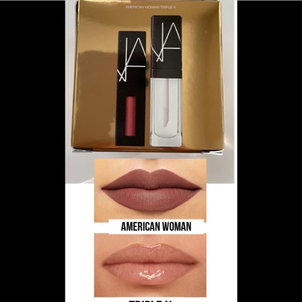 🌸HP🌸NIB! NARS Mini Lip Duo in American Woman + Triple X!
